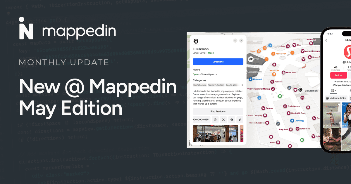 New @ Mappedin - May Edition